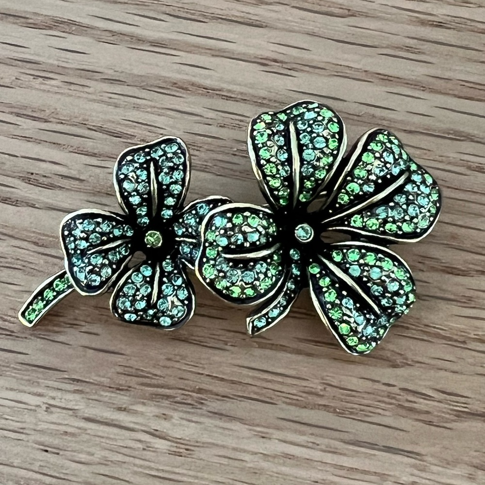 Heidi Daus 'Lucky Charm' Four Leaf Clover Brooch